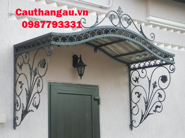 Mái che sắt nghệ thuật kính cường lực tại hà nội Mái che sắt nghệ thuật kính cường lực tại hà nội